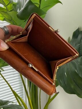 Vintage coach Classic Leather Clasp Wallet - Brown
